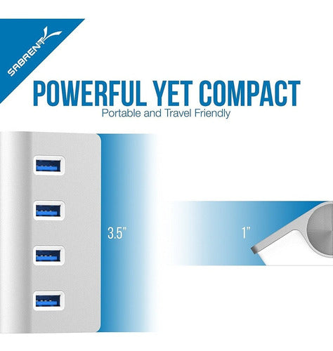 Sabrent Premium 4 Port Aluminum Usb 3.0 Hub (30 2
