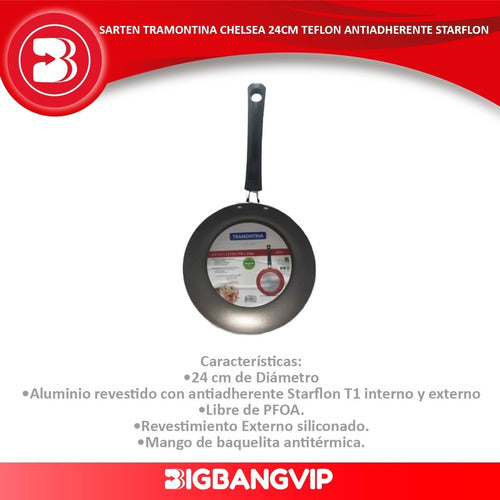 Tramontina Chelsea 24cm Teflon Non-Stick Starflon Pan 1