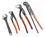 Bahco Stylson Wrench + Pipe Wrench + Adjustable Wrench + POLIGRIP 8223 0