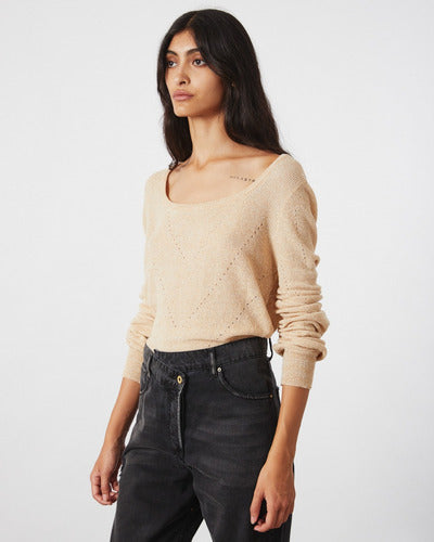 Wanama Crop Balloon Shine Sweater 1