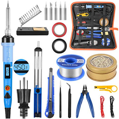 SREMTCH Digital LCD Soldering Iron Kit 80W 0