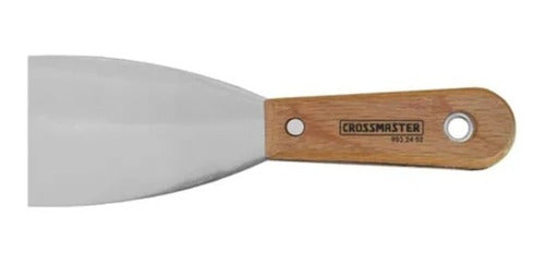 Crossmaster Carbon Steel Spatula 2'' Wooden Handle 9932452 0