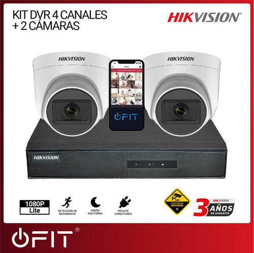 Hikvision HD Security Kit DVR 4 Channels + 2 Domes 1