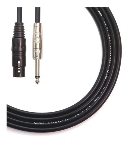 KWC Cable 111 Canon - Plug 1/4 Standard 3 Meters Black 2