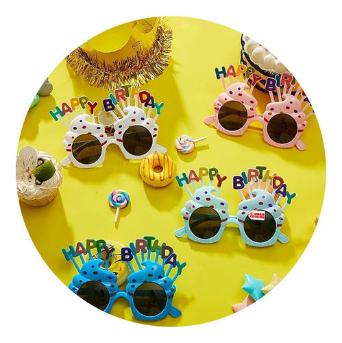 LW Happy Birthday Glasses Party Cupcake Cake 1