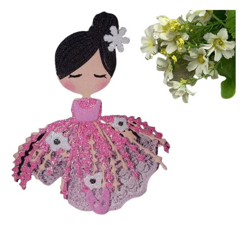 D'Arteche Crafts Die Cut Scrap Nena Con Vestido De Gajos 0