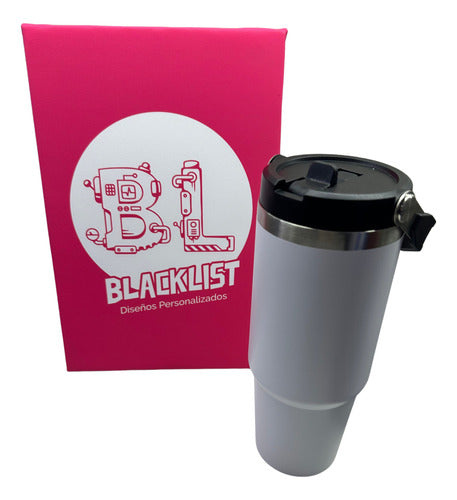 Blacklist Vaso Termico Acero Con Manija Y Sorbete Flip Straw 900ml 2