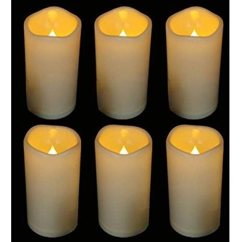 HYF Warm LED Paraffin Candles Set of 2 6