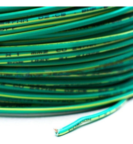 Nido Cable 1x1mm 100mts Verde Con Amarillo Tierra 1 Cond. 1