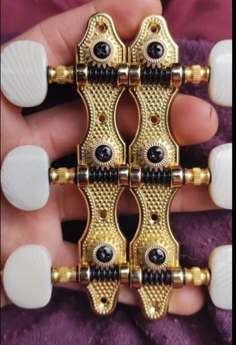 Tarraxa De Violão Nylon Dourado Luxo (engrenagem 1:18) 4