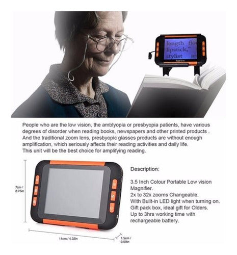 3.5" Portable Low Vision Video Digital Reading Assistant 5