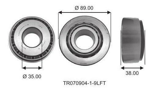 Ruleman Diferencial Piñon Trasero Toyota Tr070904-1-9 0