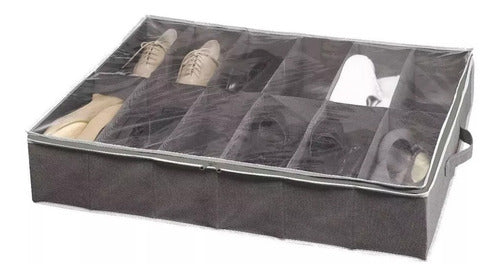 GlobalHome Pack Por Dos Shoe Organizer Under Bed 12 Spaces 3