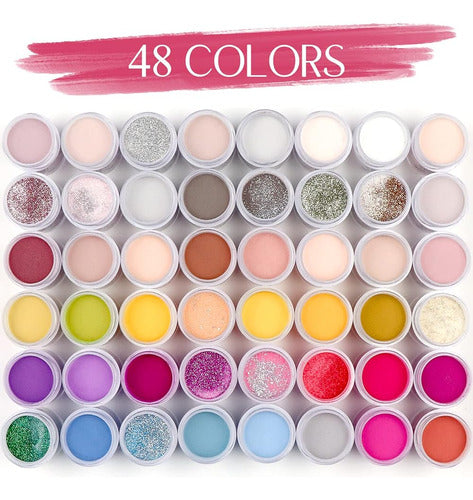 ~? Saviland Acrylic Powder - 48 Colors Acrylic Powder Set Fo 0