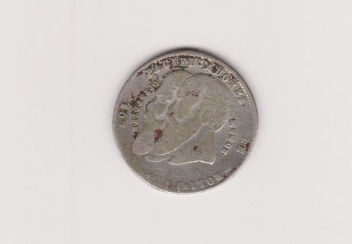 Moneda Bolivia 1/4 Melgarejo Año 1865 Plata Bueno 1