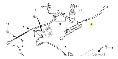 Manguera Enfriador Deposito Hidraulica Ford Focus 07 08 09 1