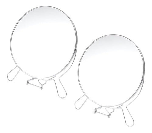 Round Makeup Mirror 12cm 2 Faces with 3x Magnification 4
