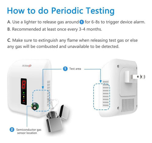 Techamor Y401 Detector De Gas Natural, Alarma Y Monitor De . 4