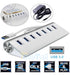 Aluminum USB 3.0 Hub 7 Ports 5 Gbps Speed + Power Adapter 1