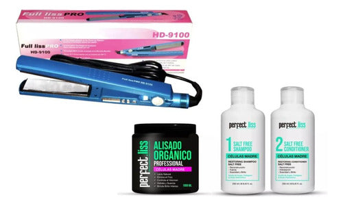 Kit Alisado Orgánico Perfect Liss, Mantenimiento Y Plancha 0