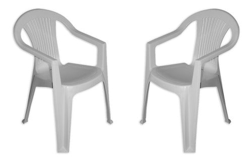 Mascardi Set of 2 Florencia White Chairs 0