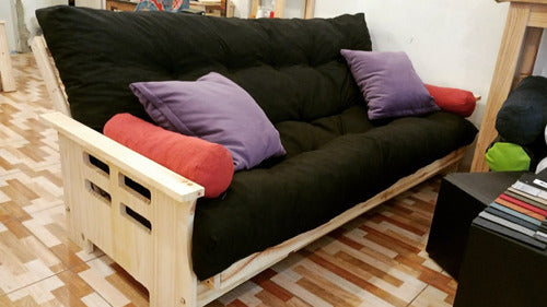 Futon Sofa Bed 3 Seater with Fadimar Mattress 1