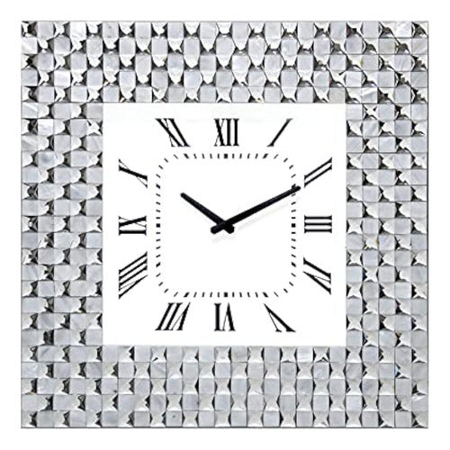 Iohomes Rayville Glam Crystal Accent Reloj De Pared De Crist 0