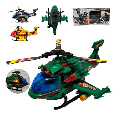 JALÚ BAZAR Green Helicopter with Lights and Movement 26cm 1