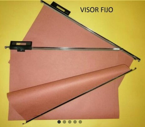 Pack of 100 Hanging Folders with Fixed or Mobile Visor - Brick Color, 170g, Legal Size 4