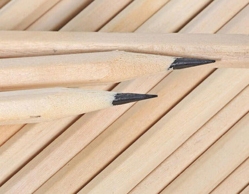 One Express 30 Natural Wood Black Pencils Laser Engraved or Printed 1