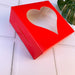 Red Multi-Purpose Box with Heart Visor - Pack of 50 Units - 12x12x5 4