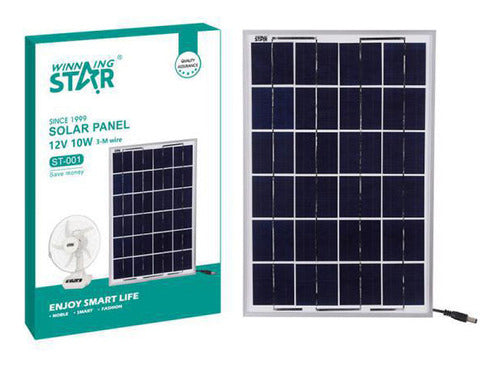 Panel Solar Cargador 12v 10w, 5m De Cable Winning Star 1