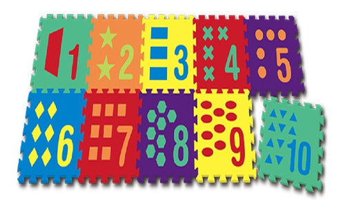 4 You EVA Foam Floor Tiles with Numbers and Shapes 31.5x31.5x1cm - Pack of 10 1