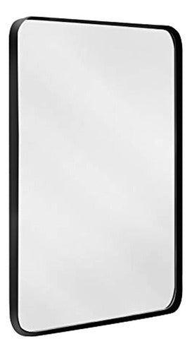 Loaao Wall Mirror - Black Metal Framed Bathroom Mirror 0