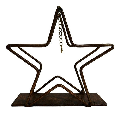 Rustic Iron Napkin Holder / Napkin Stand - Star Design 0