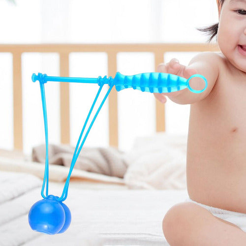 Mini Clackers Swing Up Balls On A String Noise Maker Azul 5