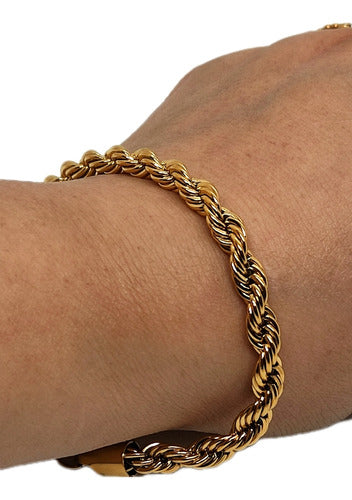 Mariann Moon Unisex Golden Steel Bracelet 2