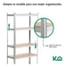 Kingshouse Metal Shelf with 5 MDF Wooden Shelves 180x90x40cm 2