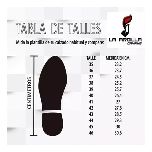 La Ardilla Camping Zapatilla Bota Botita Para Trekking Mod. 124 Cuero Ecológico 3