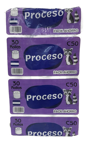 8 Packs Papel Higiénico 30 Unidades 24 Mts Proceso 0