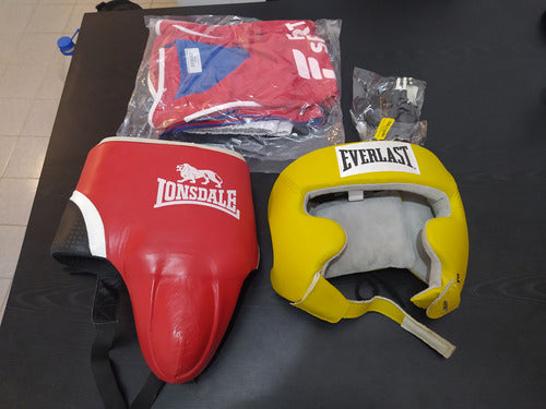 Equipo De Boxeo, Cabezal Everlast, Protector Inguinal 0