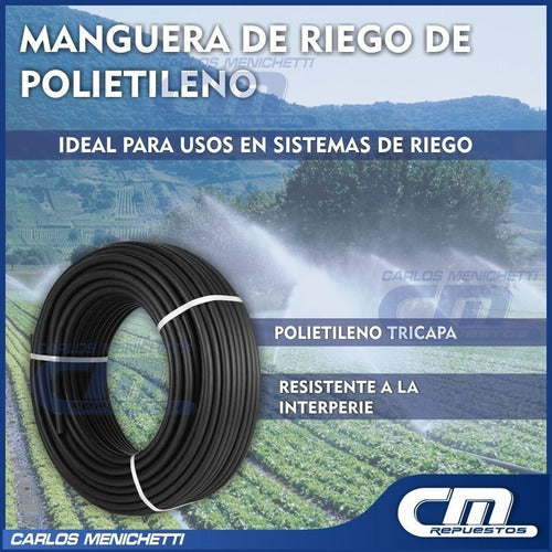 POLIETILENO Rollo Manguera Caño Tricapa 1/2- K2,5 X 100mts 2