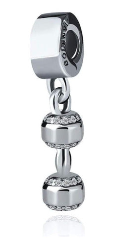 Bolenvi Dumbbell Gym Workout 925 Sterling Silver Pendant X 0