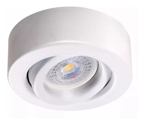 Eclipse Spot Semi Embutir Movil Plafon Blanco Redondo Apto Led Gu10 0