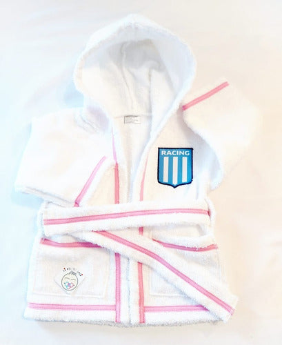 Newborn Hooded Bathrobe Racing Club 4