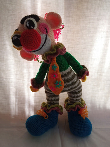 Handmade Clown Amigurumi Doll Knitted Cuddle Toy 1