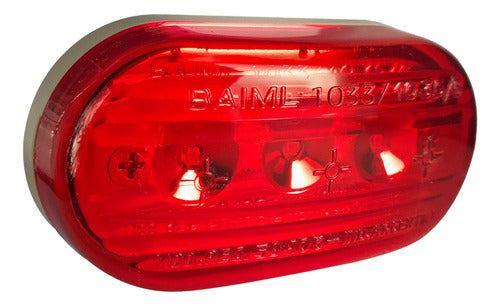 Faro Baiml 1033e Posición 3 Leds Electrónico Ovalado Rojo 0