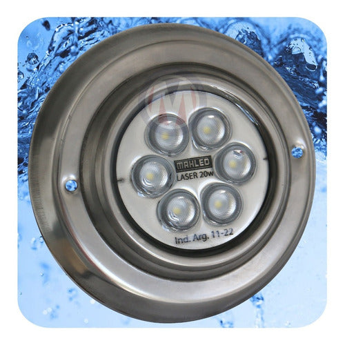RGB LED Pool Light 20W Stainless Steel Fixture for Concrete Pool 8