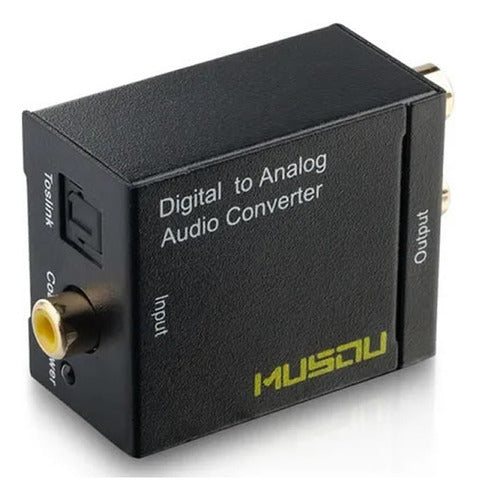 Conversor Audio Digital A Analógico Rca Fibra Optica Coaxial 0