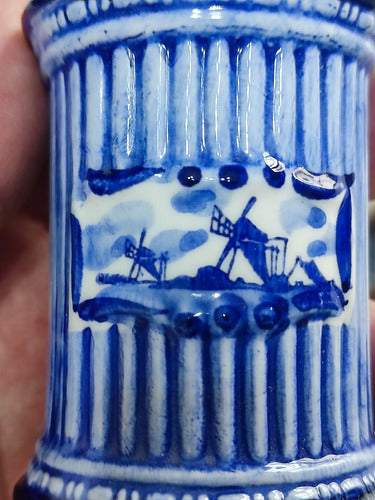 Elesva Delft Porcelain Toothpick Holder - Very Antique 1